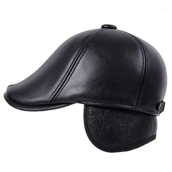 berets winter earmuffs cap men's cowhide leather genuine thick velvet warm hats for the elderly dad's hat1, Blue;gray
berets winter earmuffs cap men's cowhide leather genuine thick velvet warm hats for the elderly dad's hat1, Blue;gray
