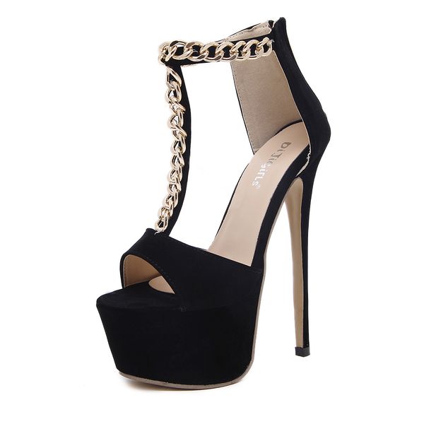 2021 new see women t belt chain stiletto shoes 16cm ultra toe sandals open-toed women's fashions ipn9, Black
2021 new see women t belt chain stiletto shoes 16cm ultra toe sandals open-toed women's fashions ipn9, Black