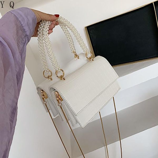 shoulder bags fashion ladies pu leather messenger bag 2021 pearl color handle solid elegant female travel handbag 
shoulder bags fashion ladies pu leather messenger bag 2021 pearl color handle solid elegant female travel handbag