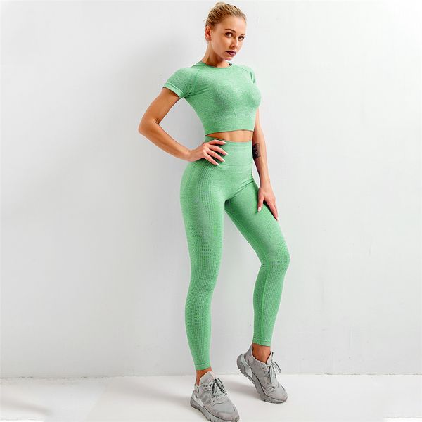 2pcs seamless women yoga set fitness training clothes short sleeve crop high waist sports suits in gym indoor sports, White;red
2pcs seamless women yoga set fitness training clothes short sleeve crop high waist sports suits in gym indoor sports, White;red