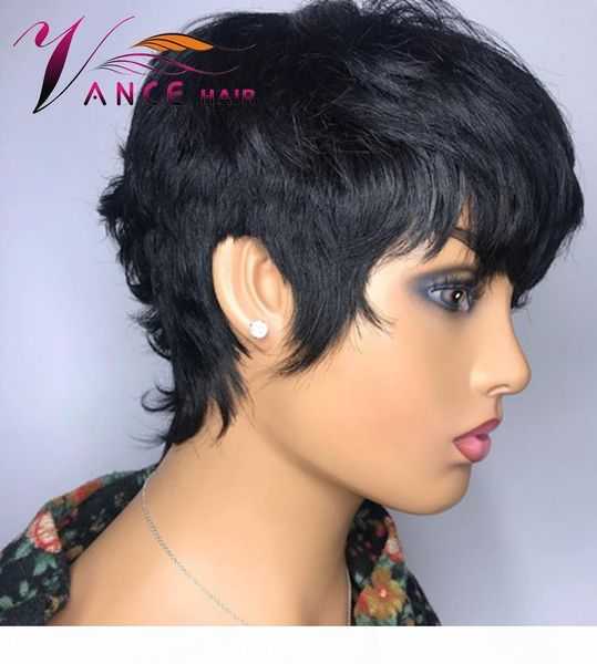 vancehair full machine wig 150% density short human hair pixie cut layered wigs brazilian remy hair for women, Black;brown
vancehair full machine wig 150% density short human hair pixie cut layered wigs brazilian remy hair for women, Black;brown