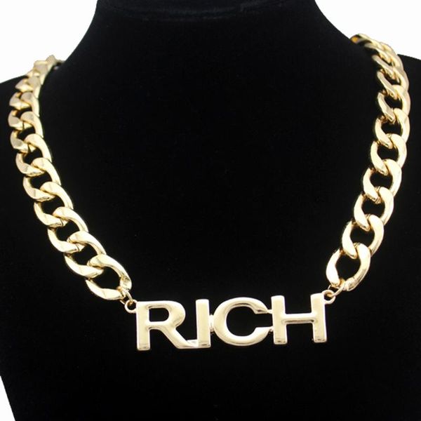pendant necklaces boho gold statement rich word cuban link chain choker chunky bib necklace hip hop men women collar jewelry drop, Silver
pendant necklaces boho gold statement rich word cuban link chain choker chunky bib necklace hip hop men women collar jewelry drop, Silver