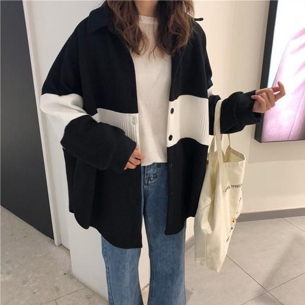 women's knits & tees 2021 autumn and winter wild loose knit cardigan sweater jacket coat female, White
women's knits & tees 2021 autumn and winter wild loose knit cardigan sweater jacket coat female, White