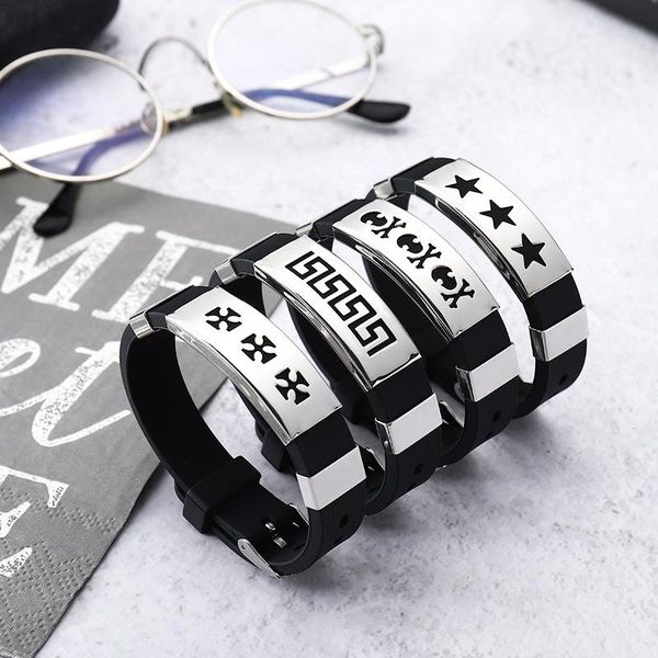 stainless steel silicone bracelet titanium steel bracelet european and american popular customizable accessories manufacturer, Golden;silver
stainless steel silicone bracelet titanium steel bracelet european and american popular customizable accessories manufacturer, Golden;silver