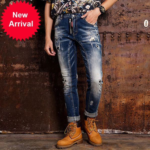 2021 new fashion streetwear breech breeches autumn newly designer torn men's woven hip jeans gtkr, Blue
2021 new fashion streetwear breech breeches autumn newly designer torn men's woven hip jeans gtkr, Blue