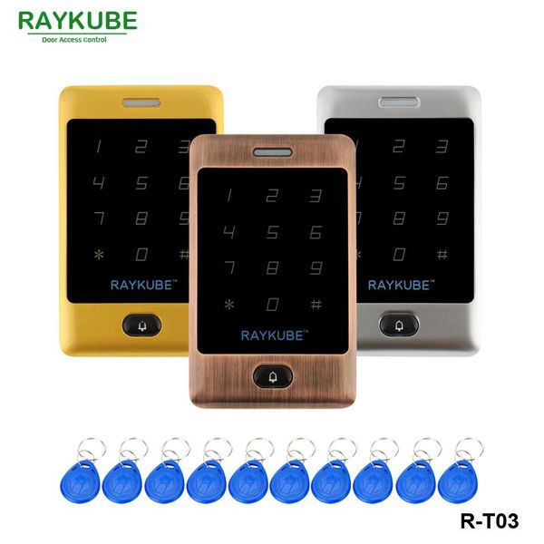 raykube metal access controller keypad with touch rfid reader 10pcs keyfobs for access control system + waterproof cover r-t03
raykube metal access controller keypad with touch rfid reader 10pcs keyfobs for access control system + waterproof cover r-t03