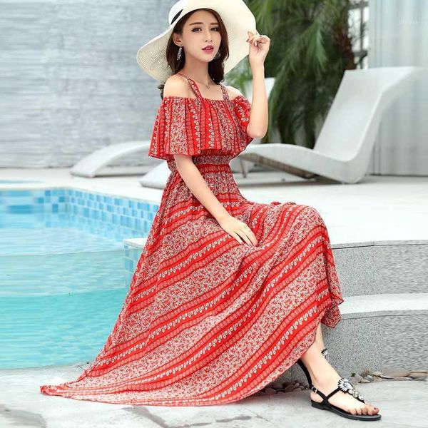 summer bohemian print dress new women a-line ruffles vestidos high waist slash neck dresses robe femme party tank sundress1, Black;gray
summer bohemian print dress new women a-line ruffles vestidos high waist slash neck dresses robe femme party tank sundress1, Black;gray