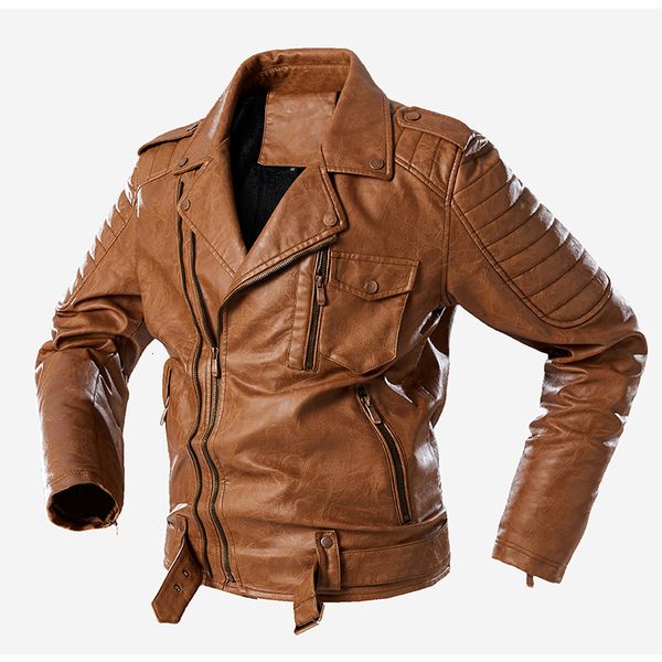 2021 brown men leather jacket winter male biker european new fashion pu jackets vintage windbreak coats outwear 4xl 1hqh, Black;brown
2021 brown men leather jacket winter male biker european new fashion pu jackets vintage windbreak coats outwear 4xl 1hqh, Black;brown