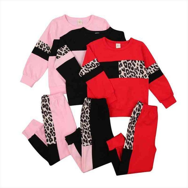 1-5y fashion girls ces sets spring fall kids baby patchwork leopard print sweatshirts pants children tracksuits, White
1-5y fashion girls ces sets spring fall kids baby patchwork leopard print sweatshirts pants children tracksuits, White