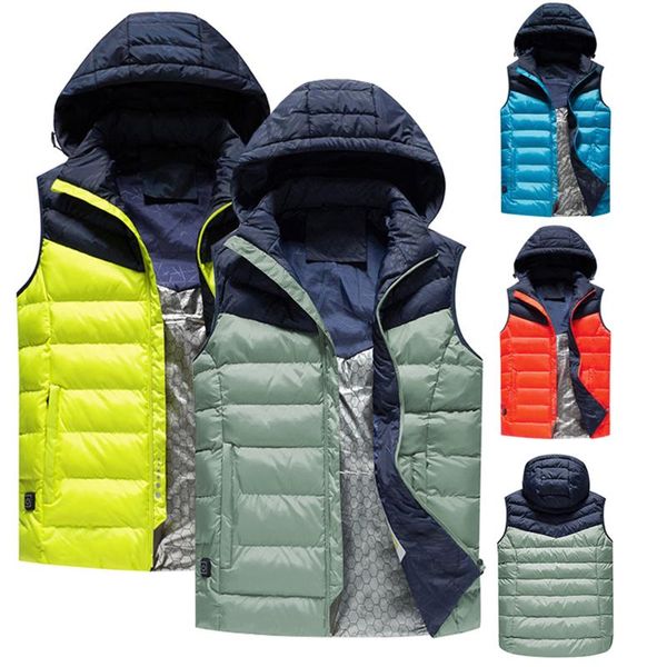 fashion men winter electric heating vest waistcoat winter jacket usb charging splicing hooded zipper pocket thermal warm casual, Gray;blue
fashion men winter electric heating vest waistcoat winter jacket usb charging splicing hooded zipper pocket thermal warm casual, Gray;blue