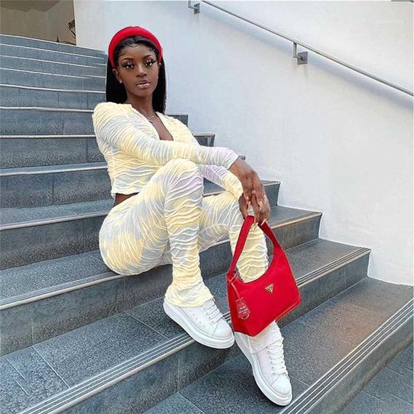 women ruched clothes set 2 piece outfits autumn spring long sleeve tie knot crop + high waist pants set female loungewear1, Gray
women ruched clothes set 2 piece outfits autumn spring long sleeve tie knot crop + high waist pants set female loungewear1, Gray