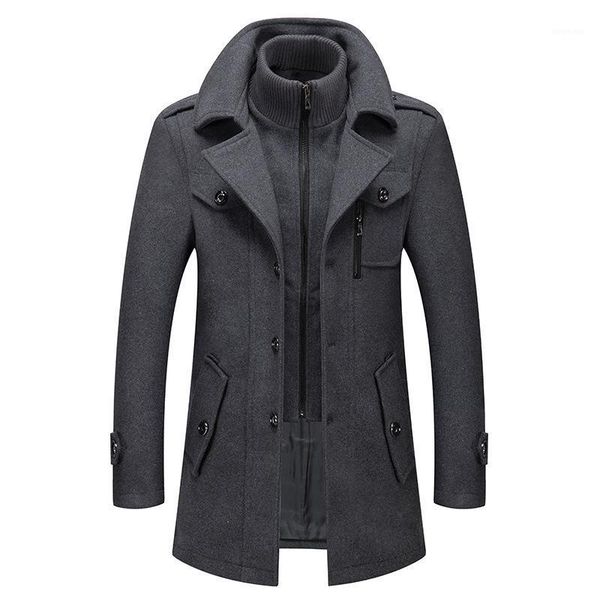 men's woolen coat trench thick cashmere cold-resistant jacket warm double-collar mid-length woolen windbreaker jacket mens coats1, Black
men's woolen coat trench thick cashmere cold-resistant jacket warm double-collar mid-length woolen windbreaker jacket mens coats1, Black