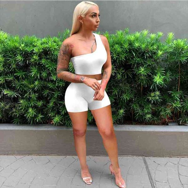 active wear one shoulder beachwear crop tank and biker shorts summer two piece outfit casual sporty co-ord tracksuits, Gray
active wear one shoulder beachwear crop tank and biker shorts summer two piece outfit casual sporty co-ord tracksuits, Gray