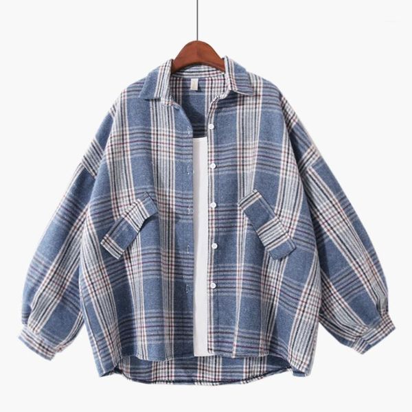 women plaid jacket long-sleeved woolen cardigan loose big size lantern sleeve spring autumn coat check outwear 20201, Black;brown
women plaid jacket long-sleeved woolen cardigan loose big size lantern sleeve spring autumn coat check outwear 20201, Black;brown