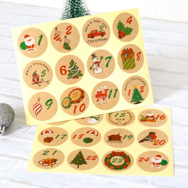 stickes calendar number 96pcs merry advent christmas kraft paper xmas party decoration retro gift sticker packing labels
stickes calendar number 96pcs merry advent christmas kraft paper xmas party decoration retro gift sticker packing labels