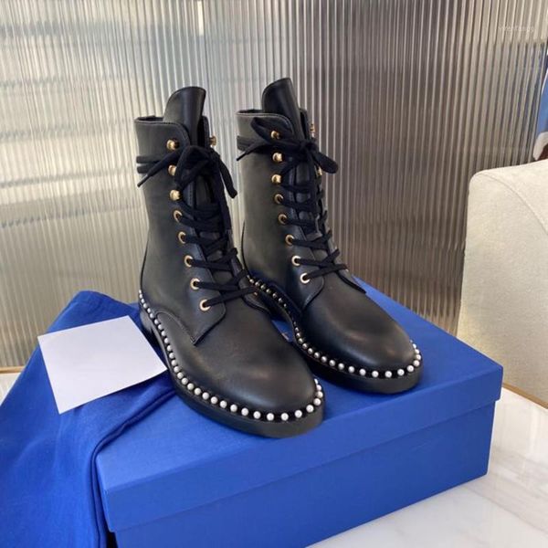 winter classic women's boots lace-up ankle boots genuine leather women's boot pearl design brand boot1, Black
winter classic women's boots lace-up ankle boots genuine leather women's boot pearl design brand boot1, Black