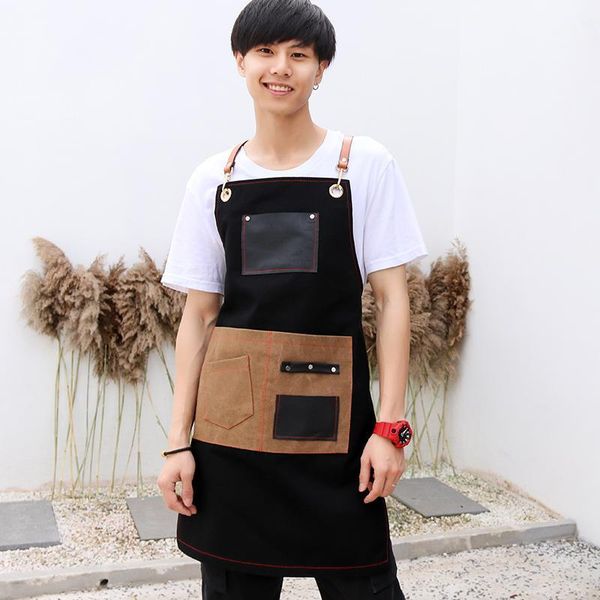 apron korean fashion black barista milk shop men's and women's chef canvas workwear custom logo drawing1
apron korean fashion black barista milk shop men's and women's chef canvas workwear custom logo drawing1