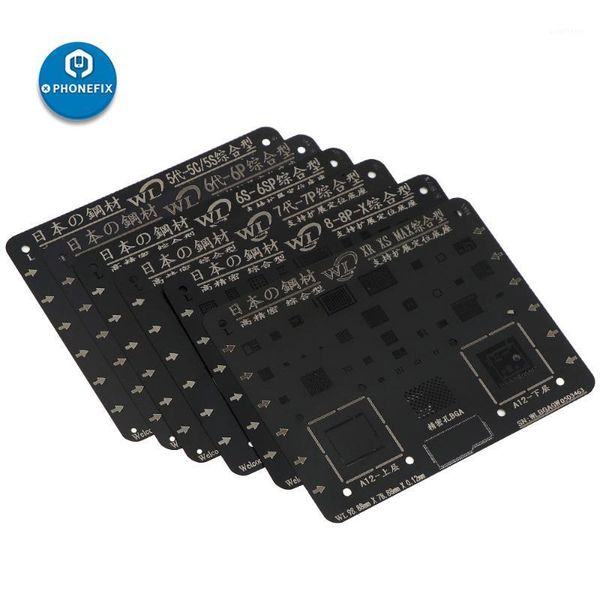 wl black bga reballing stencil for 5 6 7 8 x xs max xr reballing wl black steel mesh tin planting template1
wl black bga reballing stencil for 5 6 7 8 x xs max xr reballing wl black steel mesh tin planting template1