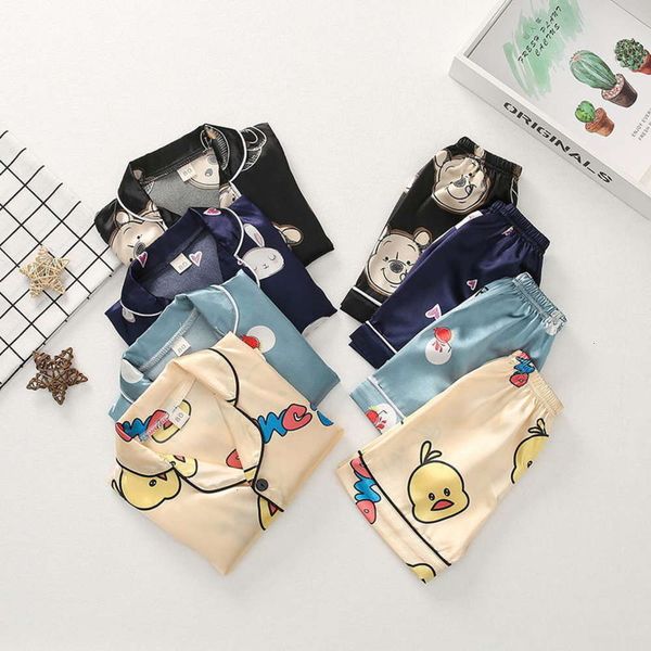 new high pajamas children's cartoon 2020 silky short sve summer home cloth air conditioning shorts suit rl49, Blue;red
new high pajamas children's cartoon 2020 silky short sve summer home cloth air conditioning shorts suit rl49, Blue;red