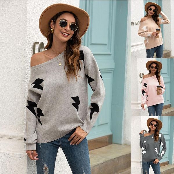 women's printed loose round neck sweater regular sleeve pullover casual simple comfortable sweater women, White;black
women's printed loose round neck sweater regular sleeve pullover casual simple comfortable sweater women, White;black
