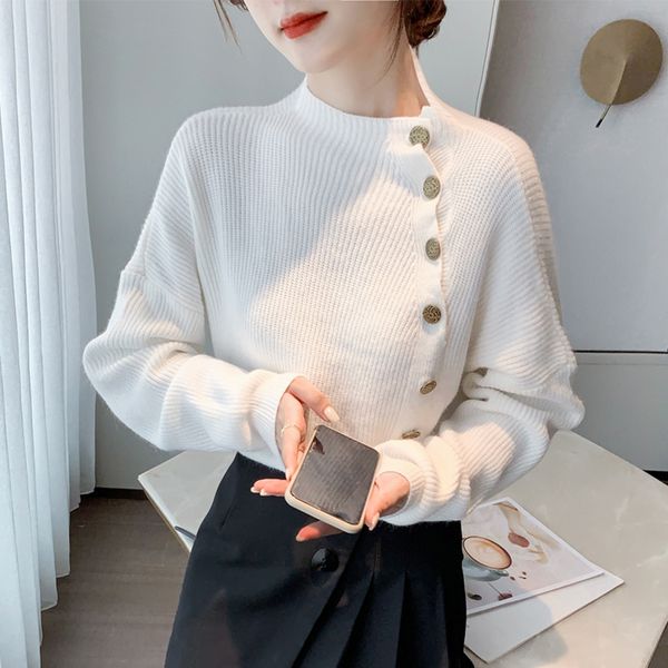 2021 new japan style korean fashion sweater popular simple loose winter autumn button round neck long sleeve b8ju, White;black
2021 new japan style korean fashion sweater popular simple loose winter autumn button round neck long sleeve b8ju, White;black