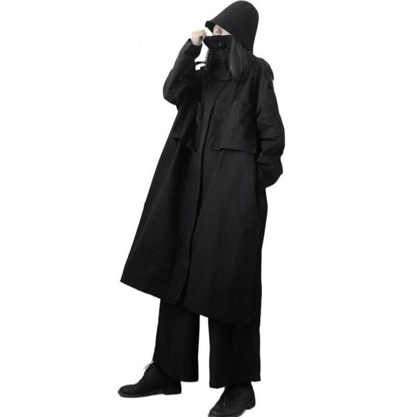 women trench fashion coat cotton black women windbreaker stand collar oversized coats temperament long trench autumn new, Tan;black
women trench fashion coat cotton black women windbreaker stand collar oversized coats temperament long trench autumn new, Tan;black