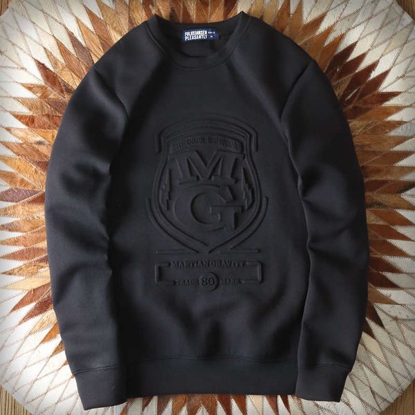 round neck plush sweater men's label loose and versatile autumn winter pullover long sleeve hoodless fashion top, Black
round neck plush sweater men's label loose and versatile autumn winter pullover long sleeve hoodless fashion top, Black