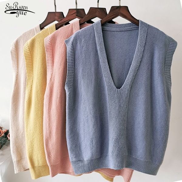 new fashion sleeveless simple v-neck sweater vest women loose solid sweater vests loose knitted sweater vest female spring 11984 y201128, White;black
new fashion sleeveless simple v-neck sweater vest women loose solid sweater vests loose knitted sweater vest female spring 11984 y201128, White;black