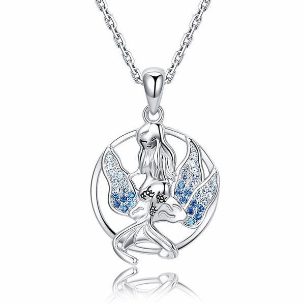 chains 100% 925 sterling silver beautiful mermaid pendant chain zircon seaweed necklace for women fashion jewelry gifts ship
chains 100% 925 sterling silver beautiful mermaid pendant chain zircon seaweed necklace for women fashion jewelry gifts ship
