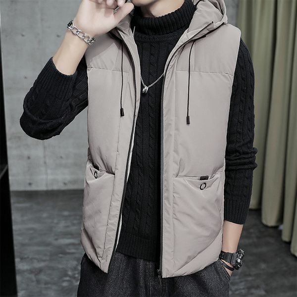 winter new men's outdoor warm cotton vest korean youth cool hooded jacket fashion top, Black;white
winter new men's outdoor warm cotton vest korean youth cool hooded jacket fashion top, Black;white