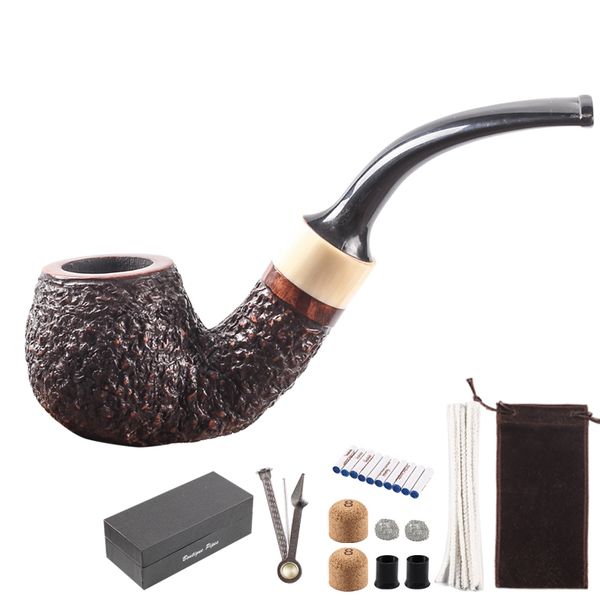 new set 9mm filter tobacco carven smoking carved briar wood pipe large send 8 tools men's gadgets p8982
new set 9mm filter tobacco carven smoking carved briar wood pipe large send 8 tools men's gadgets p8982