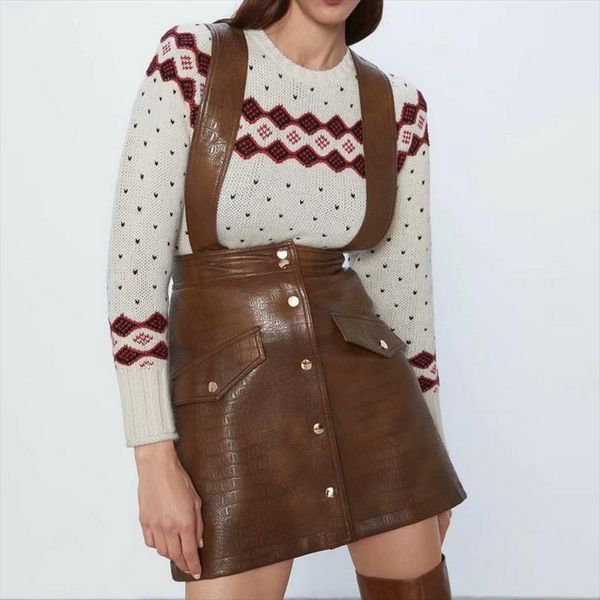 2020 new fashion women autumn winter faux snake leather mini skirts lady high waist elegant shoulder strap suspender skirt, Black
2020 new fashion women autumn winter faux snake leather mini skirts lady high waist elegant shoulder strap suspender skirt, Black