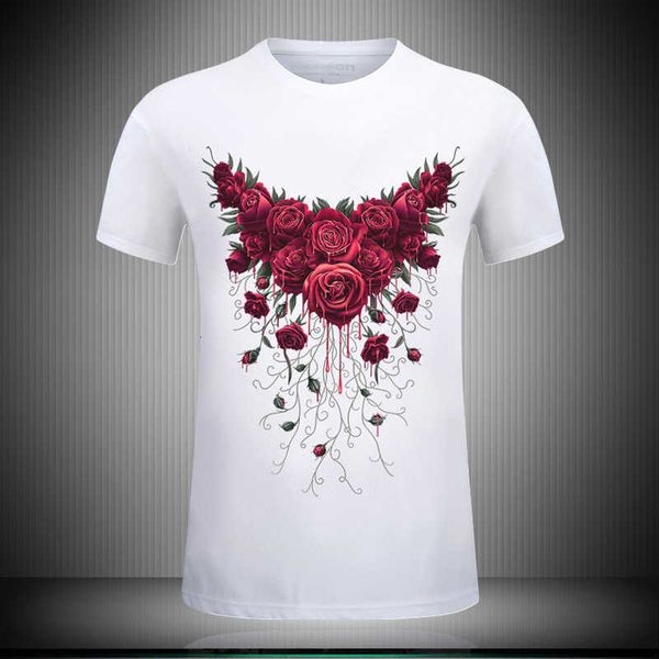 men's t-shirts summer rose pattern 3d short sleeve large bottom shirt, White;black
men's t-shirts summer rose pattern 3d short sleeve large bottom shirt, White;black