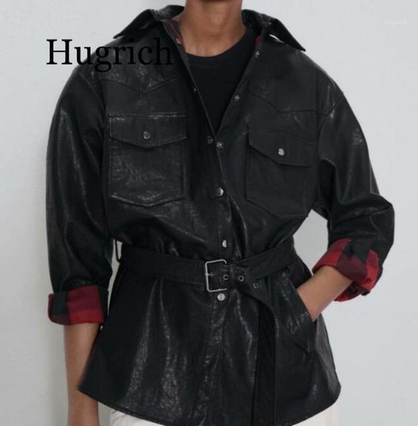 2020 pocket waist belts pu leather jacket women autumn winter basic streetwear long bomber leather jackets1, Black
2020 pocket waist belts pu leather jacket women autumn winter basic streetwear long bomber leather jackets1, Black