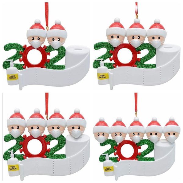 елка 2020 висячие украшения санта-клаус семья рождество кулон украшение главная xmas партия украшения dha1134