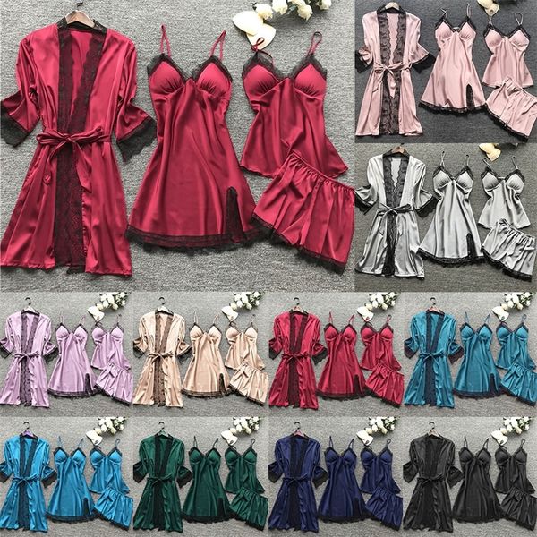 velvet 4 pieces warm winter pajamas sets women lace robe pajamas sleepwear kit sleeveless nightwear ##5 y200425, Black;red
velvet 4 pieces warm winter pajamas sets women lace robe pajamas sleepwear kit sleeveless nightwear ##5 y200425, Black;red