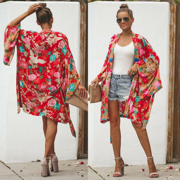 2020 red floral print women summer soft chiffon cardigan coats ladies casual open stitch outwear plus size kimono capes
2020 red floral print women summer soft chiffon cardigan coats ladies casual open stitch outwear plus size kimono capes