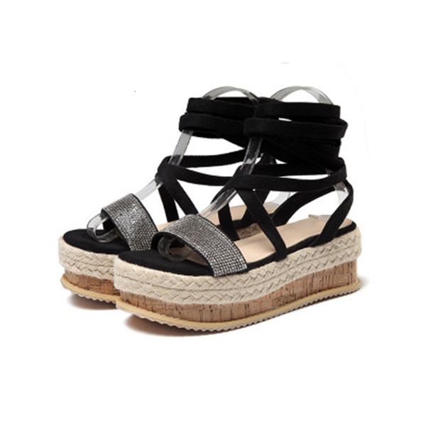 2021 new -style roman female mid-calf cross-strapped sandals fashion crystal buckles open toed beach shoes hziq, Black
2021 new -style roman female mid-calf cross-strapped sandals fashion crystal buckles open toed beach shoes hziq, Black