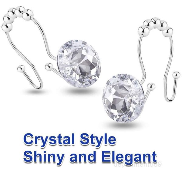 a-hooks 12 pcs double glide shower curtain rings stainless steel rustproof hook ring with acrylic crystal rhinestones owd205
a-hooks 12 pcs double glide shower curtain rings stainless steel rustproof hook ring with acrylic crystal rhinestones owd205