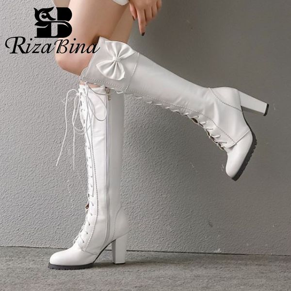 rizabina 2021 new knee high boots round toe chunky heel zipper lace up bowtie shoes sweet shoes ladies footwear size 32-43, Black
rizabina 2021 new knee high boots round toe chunky heel zipper lace up bowtie shoes sweet shoes ladies footwear size 32-43, Black