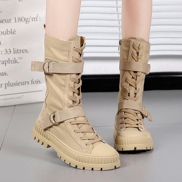 2020 конструктор холст женские combat boots весна осень дамы платформа boots high top женщины поясная пряжка с застежкой-молнией, Black
2020 конструктор холст женские combat boots весна осень дамы платформа boots high top женщины поясная пряжка с застежкой-молнией, Black