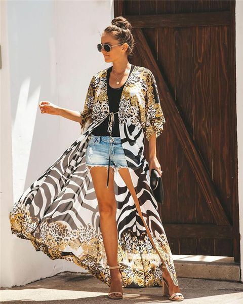 cover ups dress beach women's outings 2020 robe wrap swimwear women up leopard print for skirt polyester saida de praia, White;black
cover ups dress beach women's outings 2020 robe wrap swimwear women up leopard print for skirt polyester saida de praia, White;black