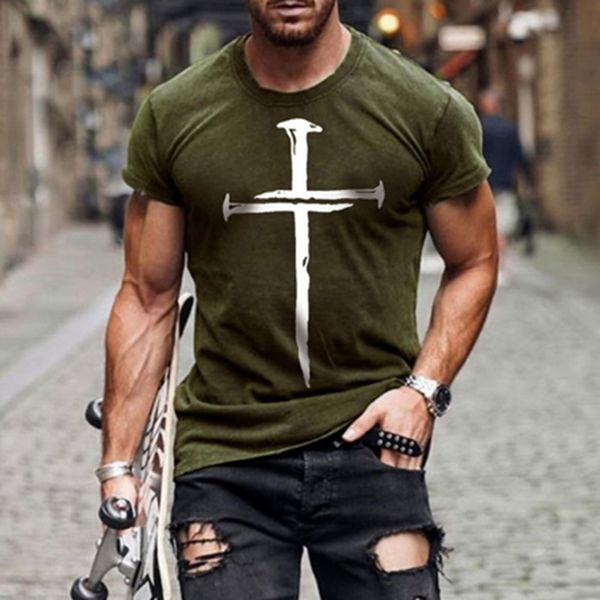 new hip hop men's t-shirts jesus christ cross 3d printed t-shirt summer casual all-match short-sleeved oversized round neck street fash, White;black
new hip hop men's t-shirts jesus christ cross 3d printed t-shirt summer casual all-match short-sleeved oversized round neck street fash, White;black