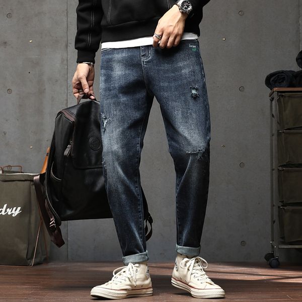 fall 2020 new casual pants jeansjeans and jeansstyle jeans with holes for men and korean fashion casual pants for teenagers elastic slim leg, Blue
fall 2020 new casual pants jeansjeans and jeansstyle jeans with holes for men and korean fashion casual pants for teenagers elastic slim leg, Blue