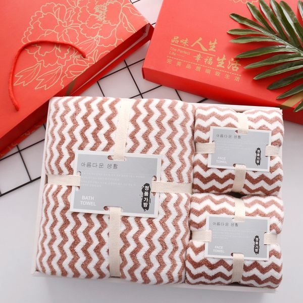 stripes pattern towel with box gifts rectangle three-piece set towel hand face hair bath must towel ing
stripes pattern towel with box gifts rectangle three-piece set towel hand face hair bath must towel ing