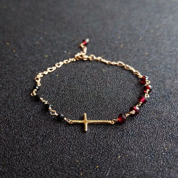 liiji unique garnet black spinel bracelet 925 sterling silver cross us goldfilled chain bracelet delicate jewelry new year gift 1028
liiji unique garnet black spinel bracelet 925 sterling silver cross us goldfilled chain bracelet delicate jewelry new year gift 1028