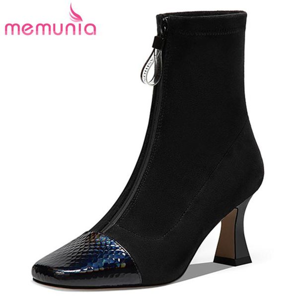 memunia 2021 big size 34-42 ankle boots women patent leather +flock square toe high heel party wedding shoes women boots, Black
memunia 2021 big size 34-42 ankle boots women patent leather +flock square toe high heel party wedding shoes women boots, Black
