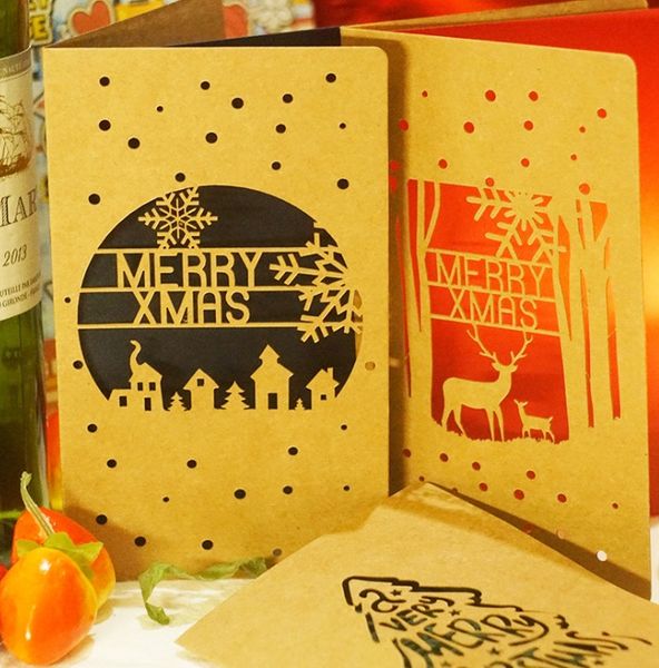 christmas greeting card retro kraft paper laser hollowed out christmas card deer snowflake blessing cards thanksgiving new year gift card
christmas greeting card retro kraft paper laser hollowed out christmas card deer snowflake blessing cards thanksgiving new year gift card
