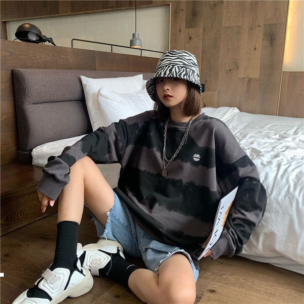 spring 2021 new tie dye striped pullover jumpers of hip hop women streetwear fashion y435 n9qz, Black
spring 2021 new tie dye striped pullover jumpers of hip hop women streetwear fashion y435 n9qz, Black