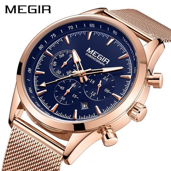 wristwatches megir mens watches brand rose gold stainless steel wrist watch for man waterproof business quartz relogio masculino, Slivery;brown
wristwatches megir mens watches brand rose gold stainless steel wrist watch for man waterproof business quartz relogio masculino, Slivery;brown